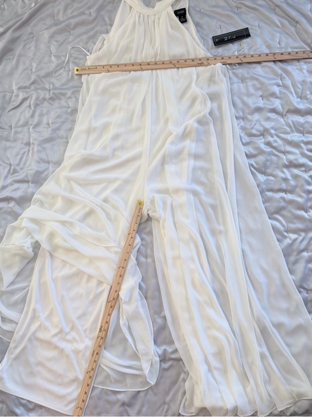 MSK White Halter Maxi Dress - Picture 7 of 14